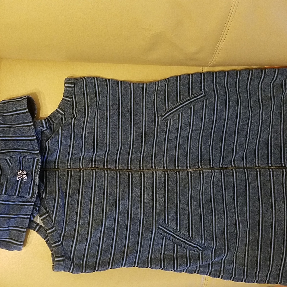 CALVIN KLEIN HOODED TERRY COVERUP  DRESS M